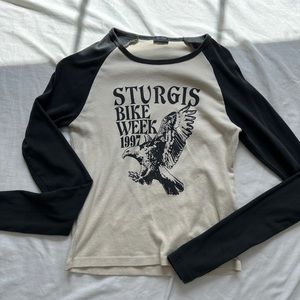 john galt sturgis bike week 1997 black and white top